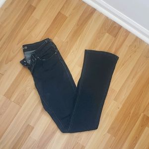 Dark wash bootcut blue jeans